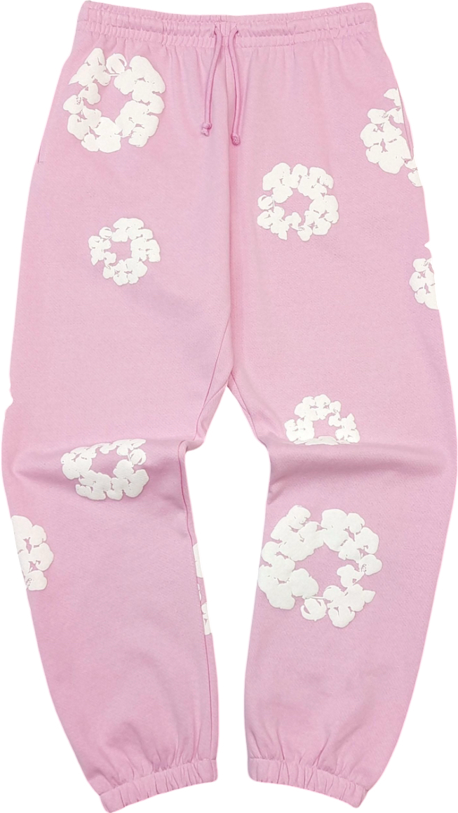Denim Trs - pantalon en Coton à imprimé graphique - rose