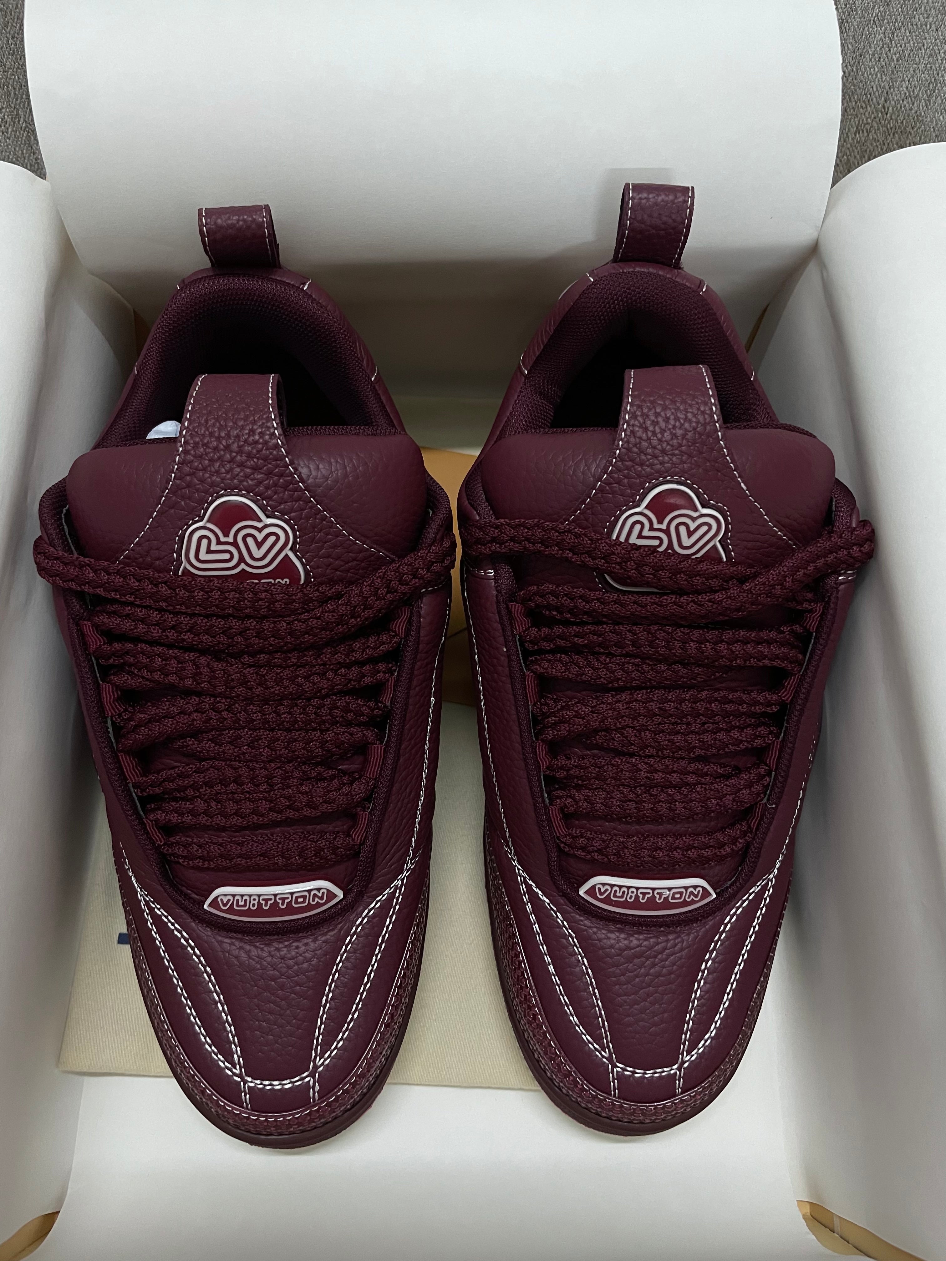 Sneakers Lv Skate bordeaux facture