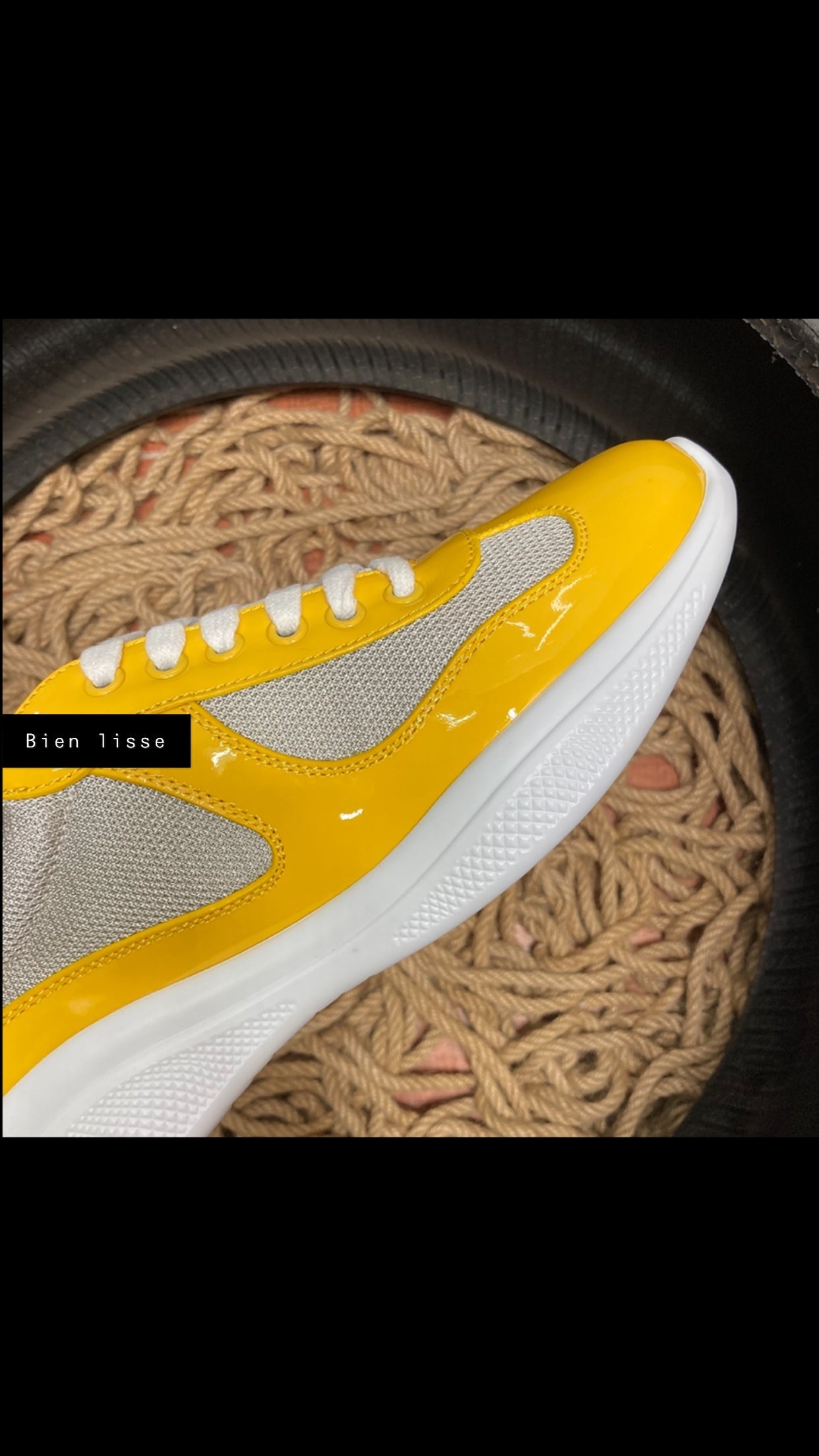 Sneakers Prd America ´ s Cup tissu bike lisse yellow