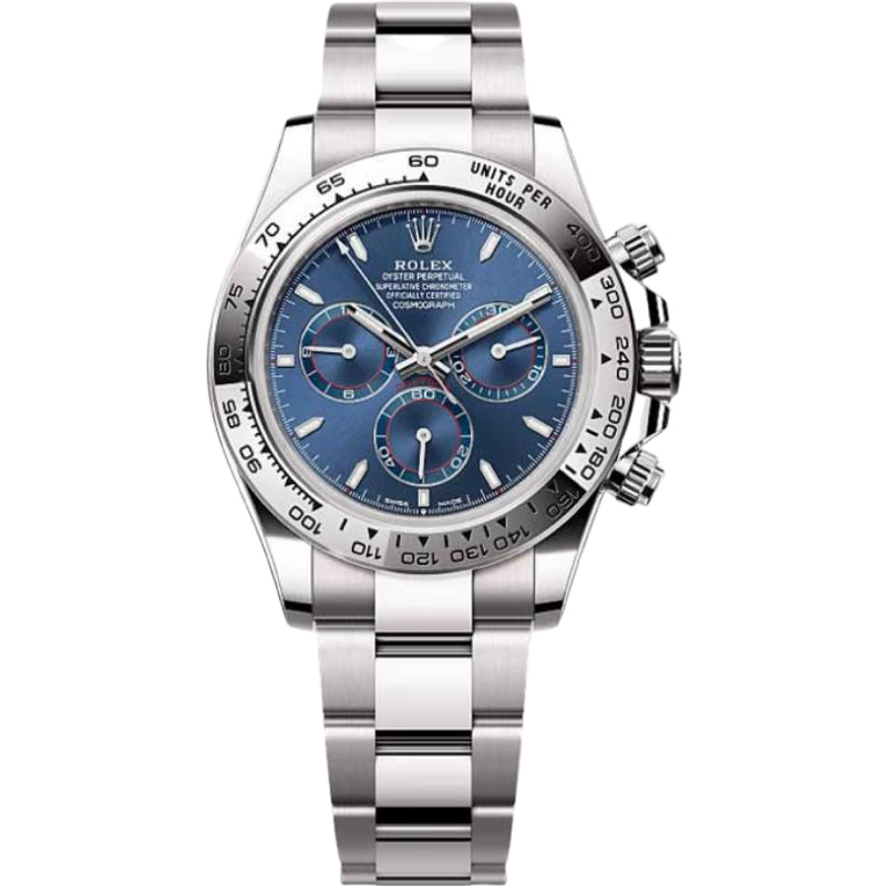 Cosmo Dayto or blanc cadran bleu