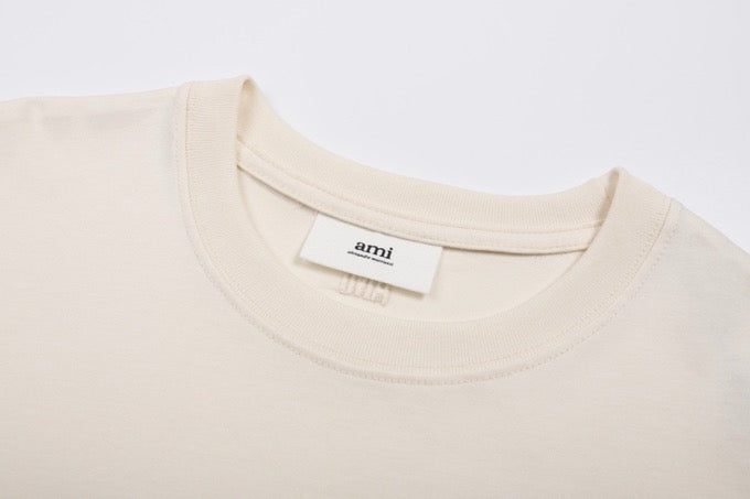 T-shirt beige à petit logo ami de cœur beige
