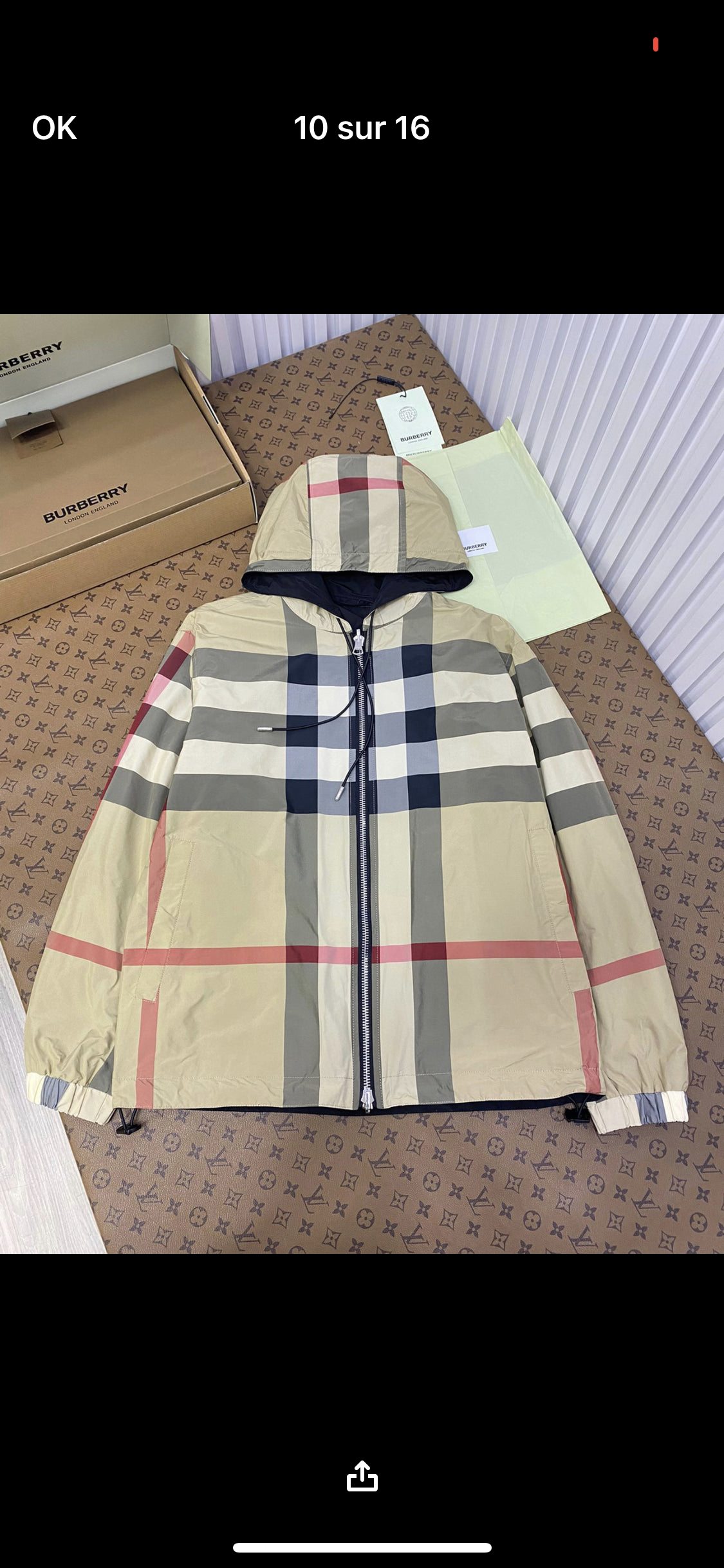 Reversible BRB jacket invoice