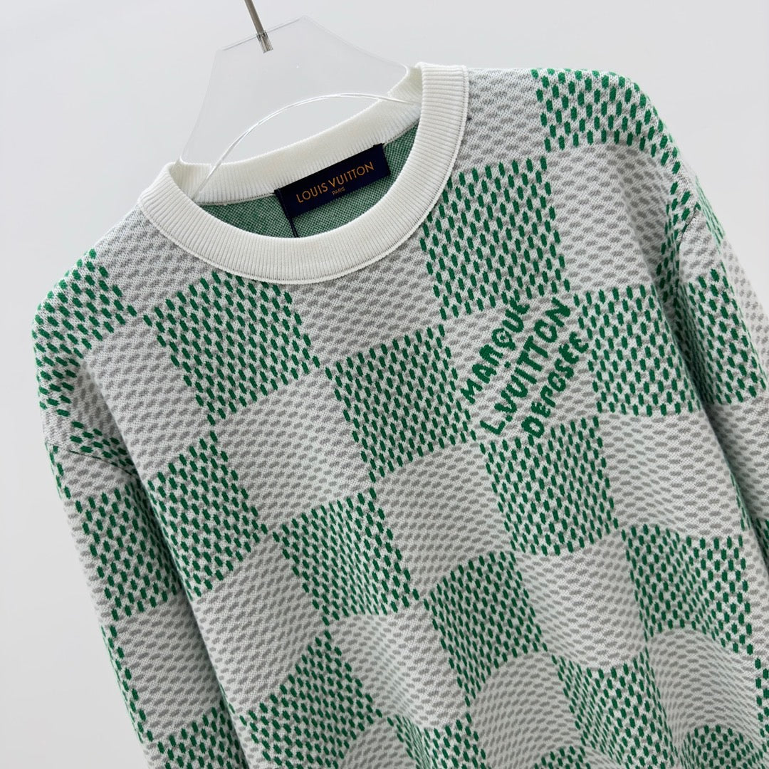 Checkered cotton sweatshirt