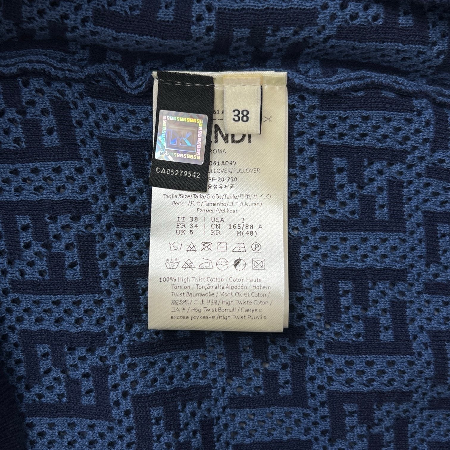 FF BLUE cotton linen sweater