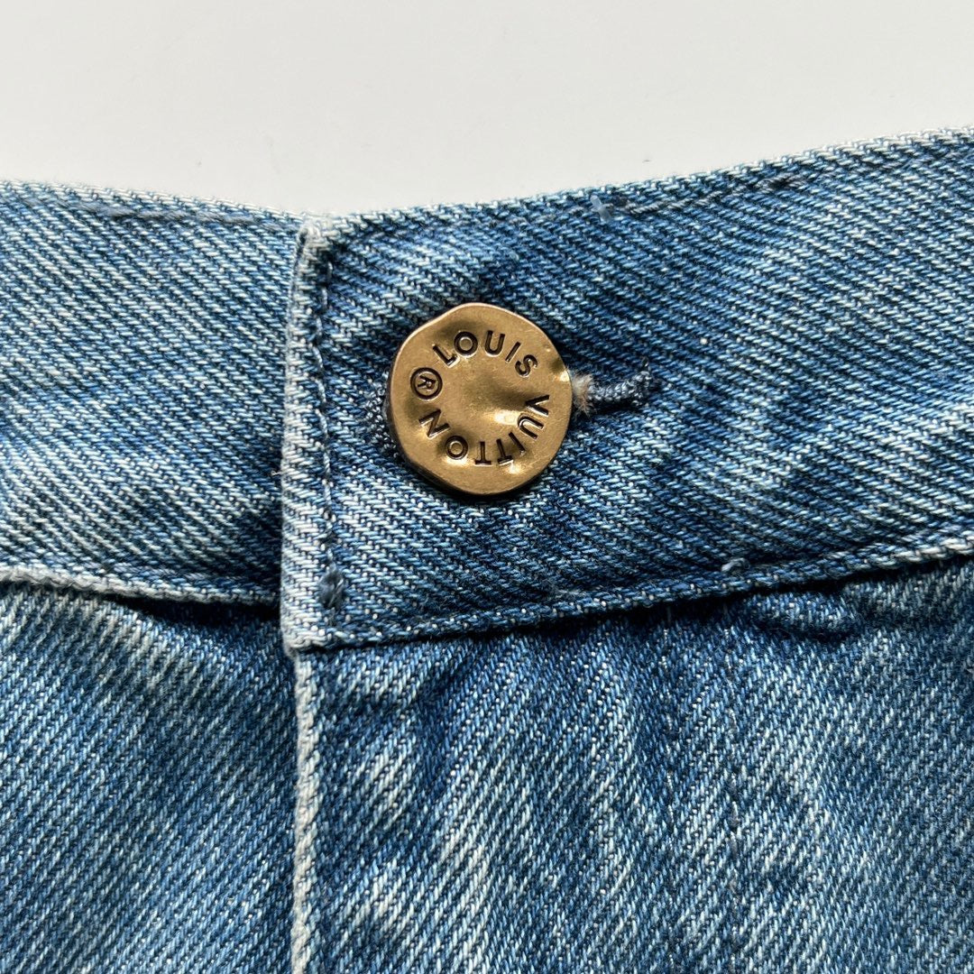 LV CARPENTIER DENIM SHORT BLUE