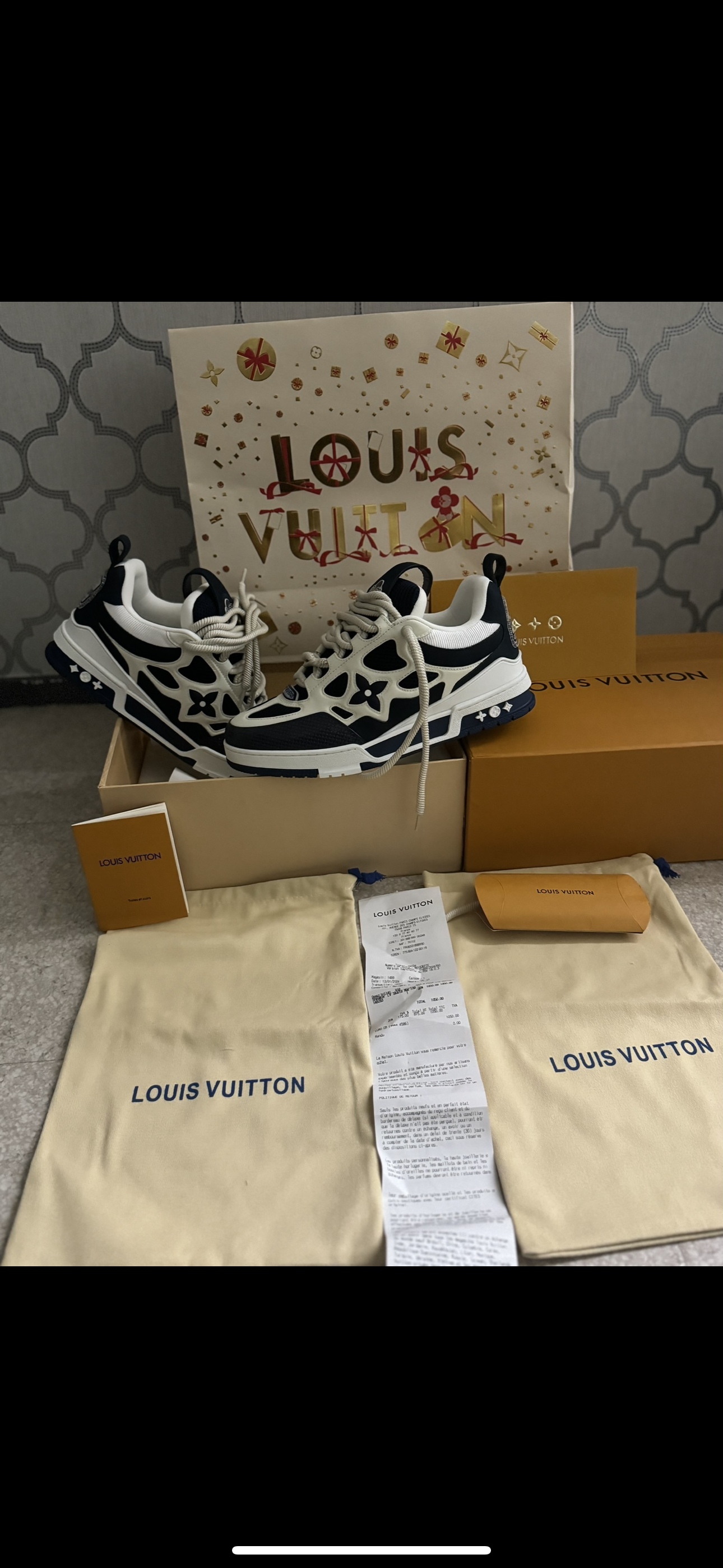 Sneakers Lv Skate bleu 10/10 facture