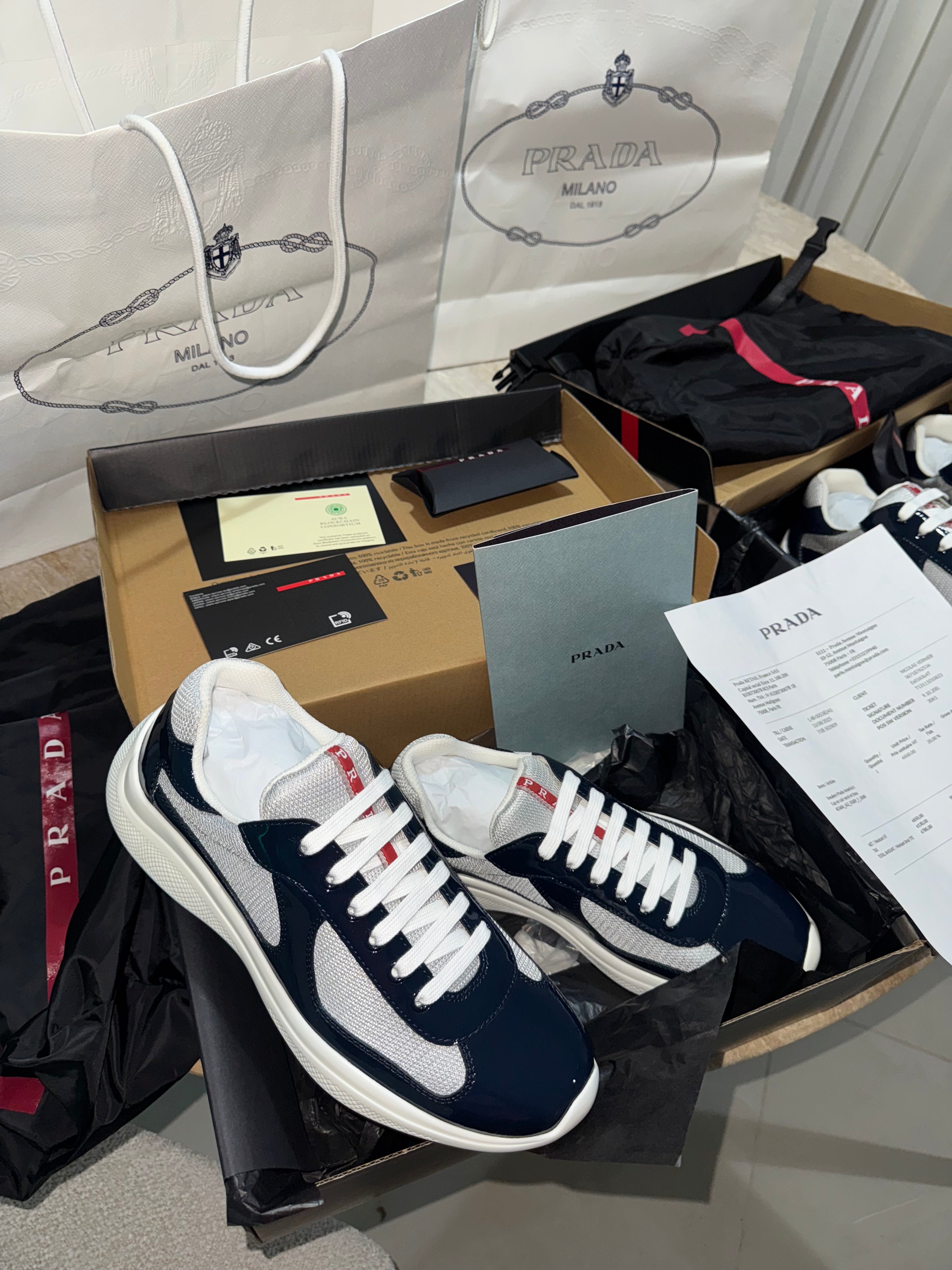 Sneakers Prd America ´ s Cup tissu bike lisse blue night 10/10 V3S 📦🚚⚡️