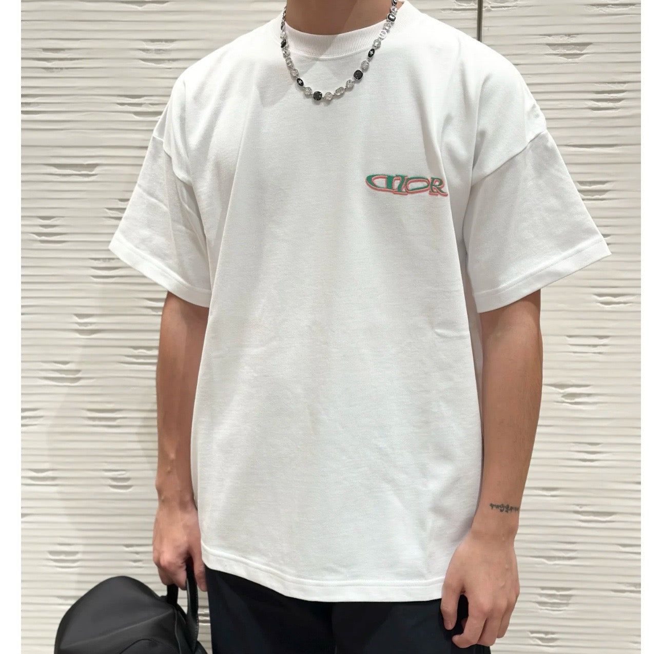 T-shirt CD AND LEWIS HAMILTON, coupe oversize Jersey de coton blanc