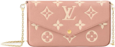 Pochette felicie rose trianon crème toile facture
