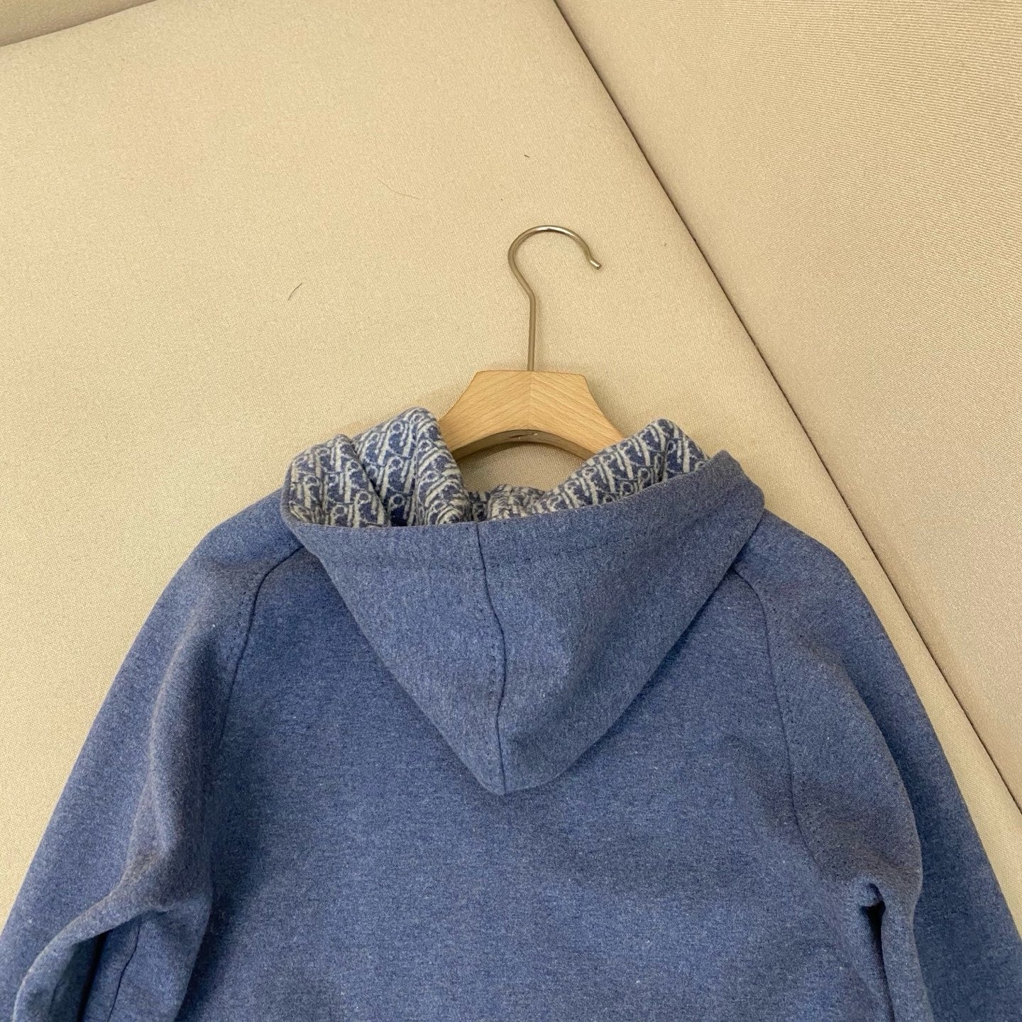 survêtement à capuche CDMaille de coton et cachemire bleu marine