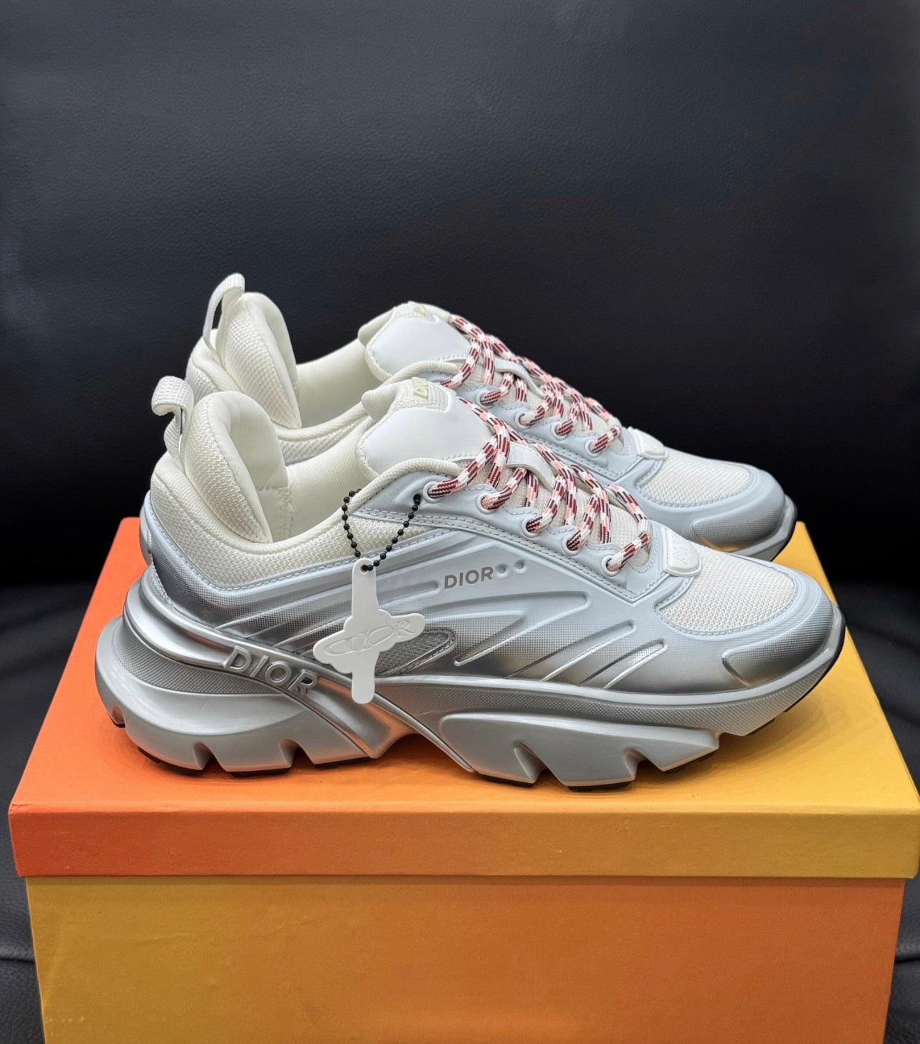 Sneaker B44 Blade Maille technique blanche argenté tissu technique