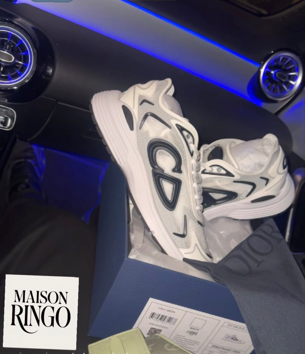 SNEAKERS B30 Countdown Tech 💡 Maille technique blanc / noir tissu technique FACTURE PACKAGING COMPLET MODÈLE POUSSÉ 10/10