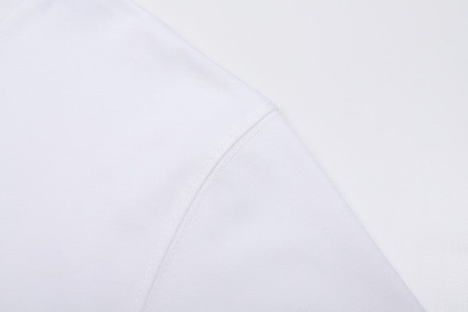 T-shirt blanc à petit logo ami de cœur beige