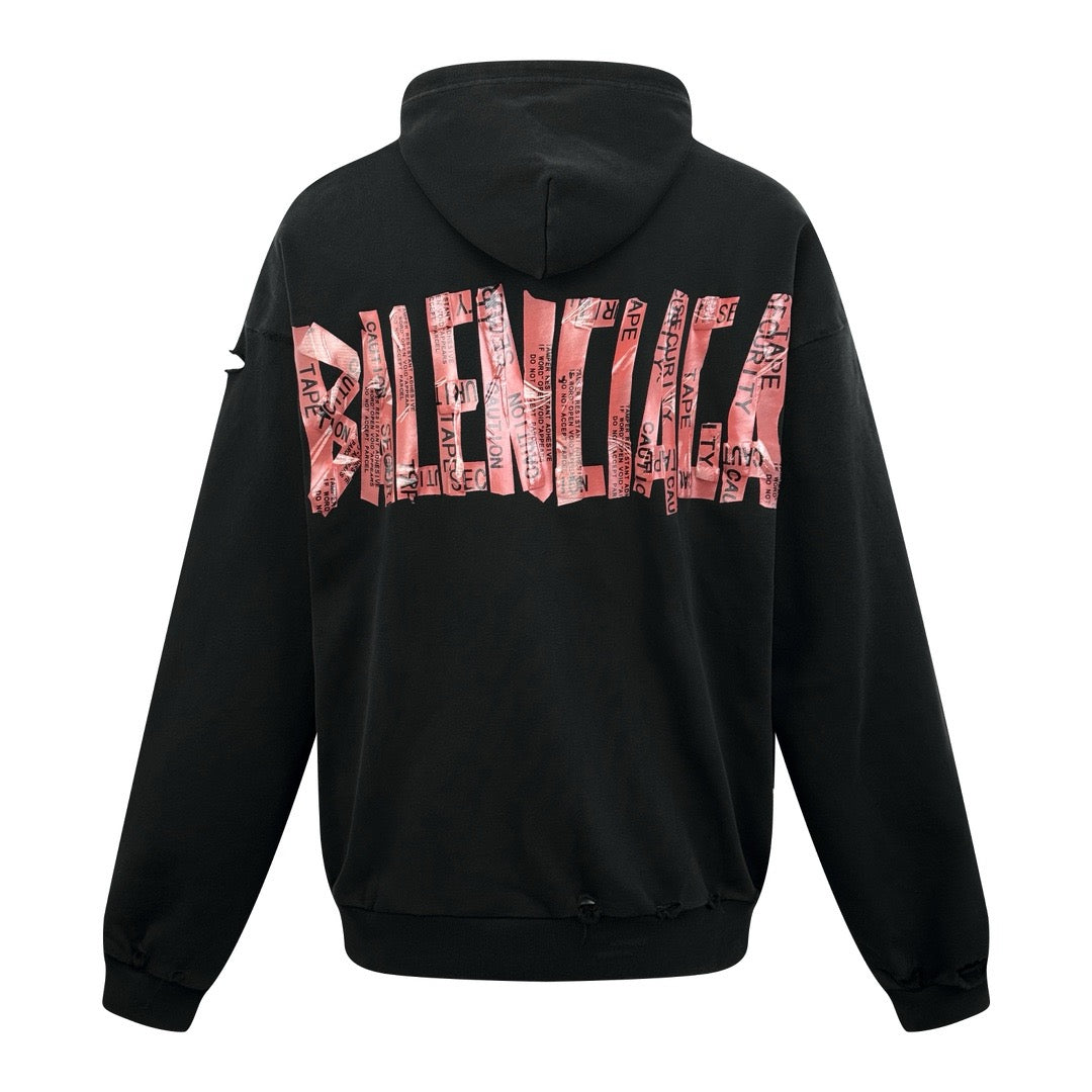 Hoodie zippé Blncg Security tape