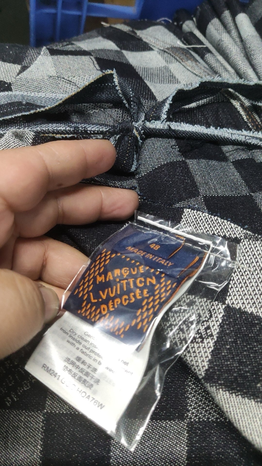 Veste blouson denim lv monogram