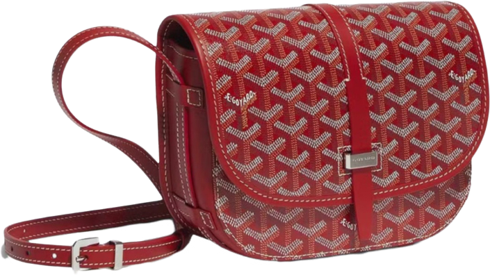 Belvedere red leather invoice bag