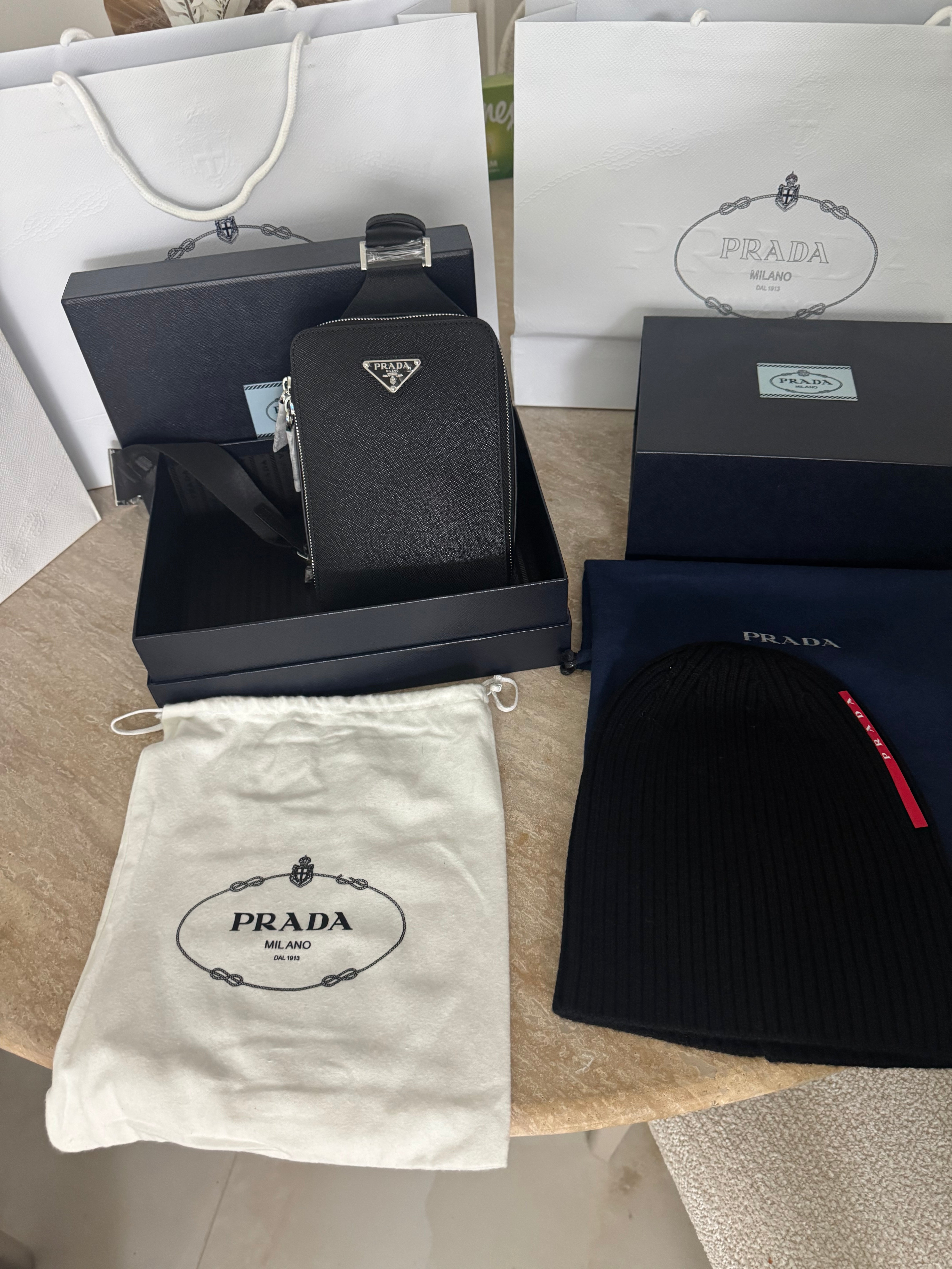 Sacoche Prd Brique Saffiano 10/10 📦🚚⚡️