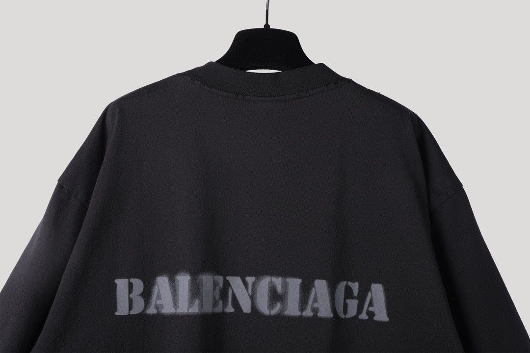T-SHIRT STENCIL TYPE FIT MEDIUM EN NOIR