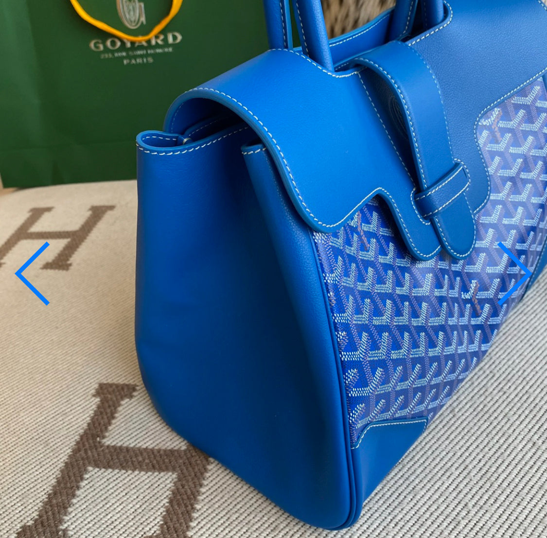 Saigon blue invoice tote bag