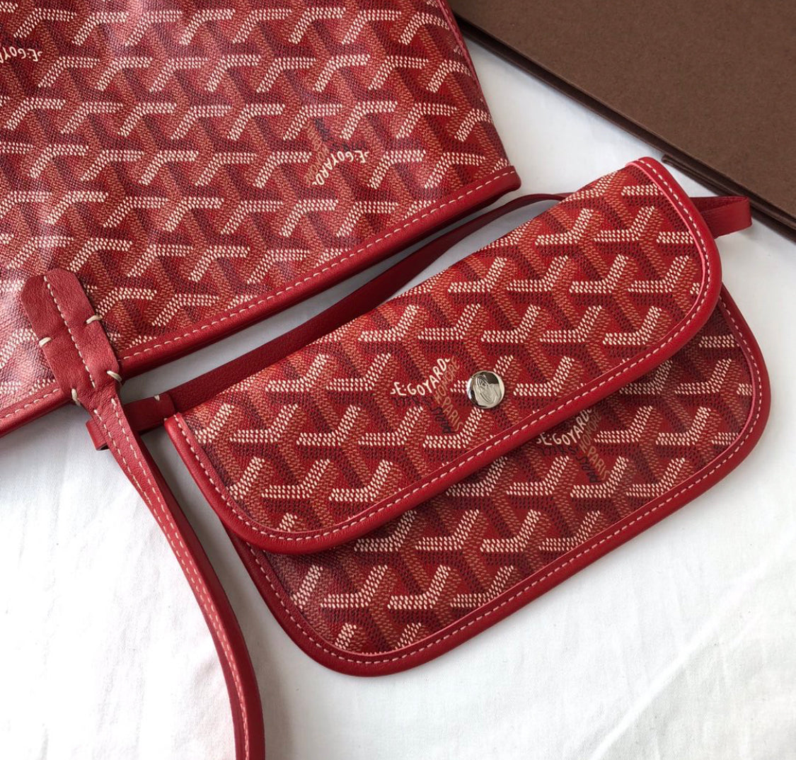 Saint Louis red invoice bag