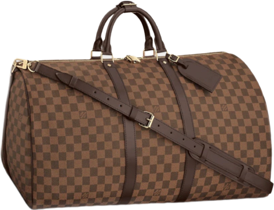 Sac keepall 55 toile damier ébène facture