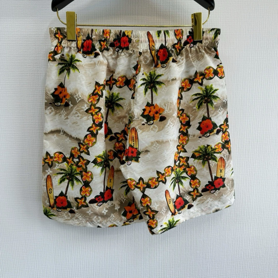 Ensemble Chemise lv manches courtes Monogram en soie