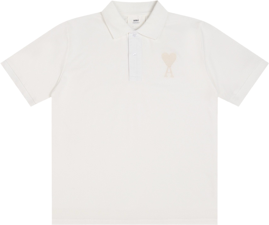 Polo blanc à petit logo ami de cœur blanc