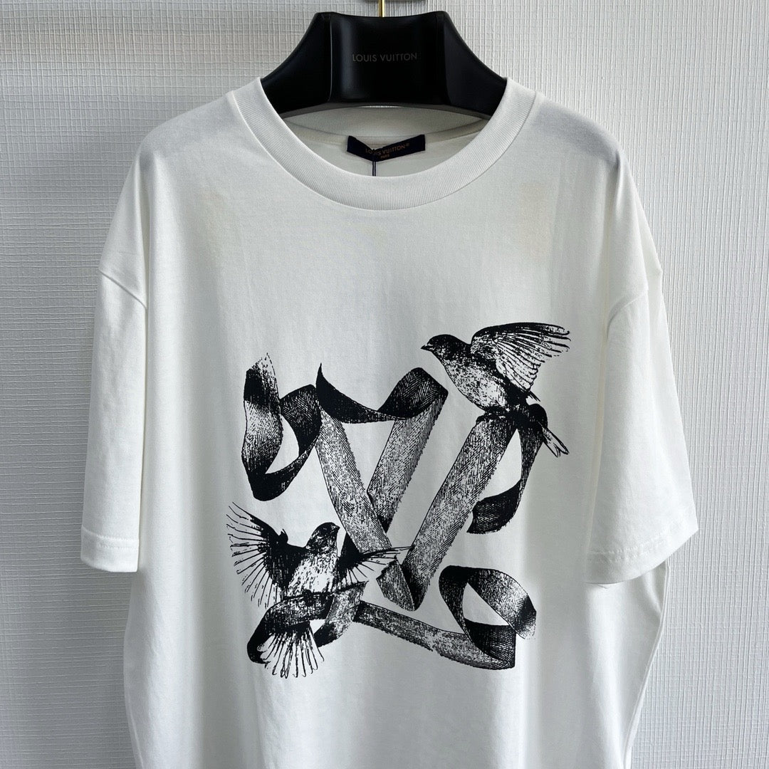 T shirt Lv coton imprimé