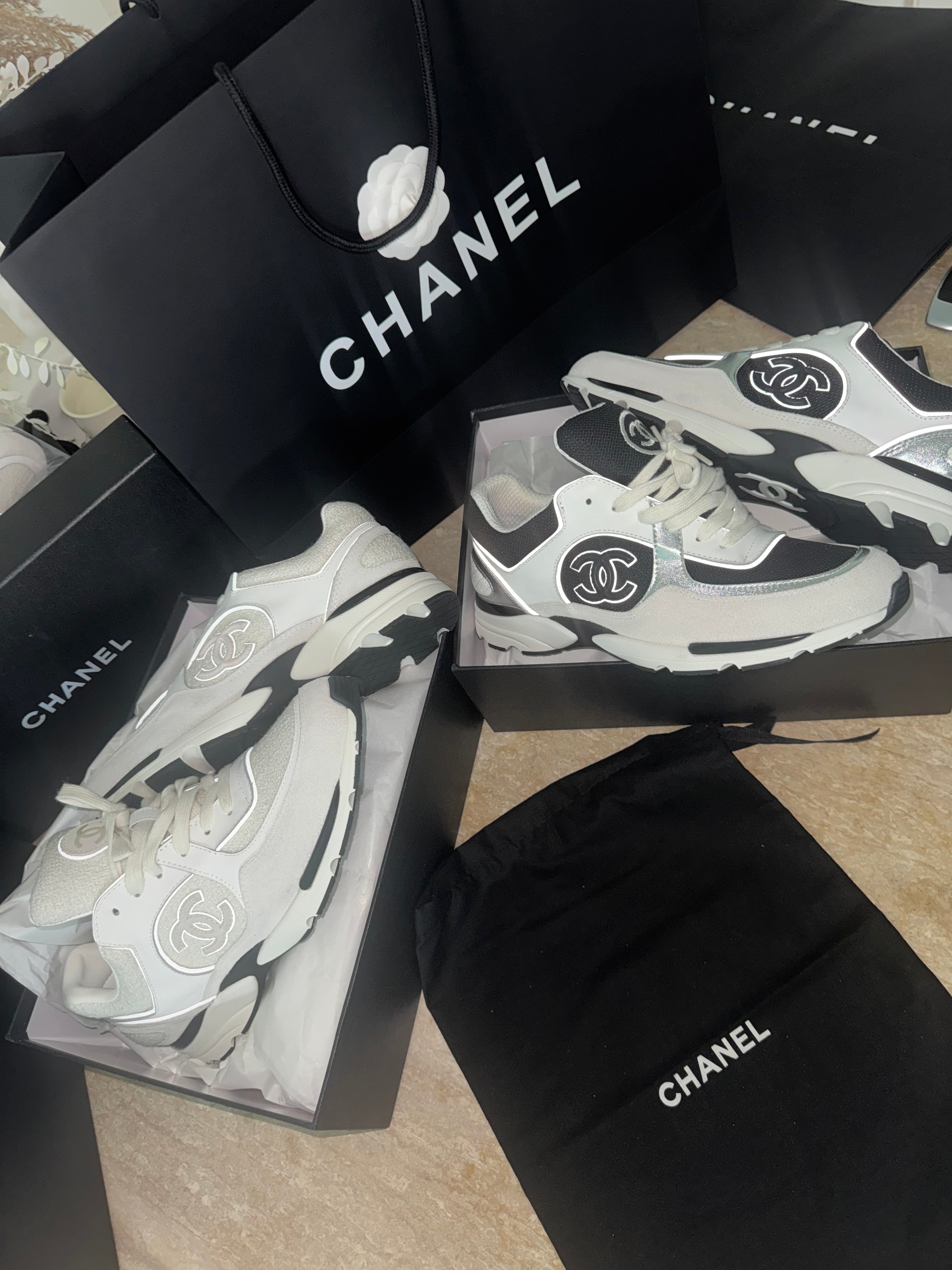 Sneakers Chanl ( EXCLU ) packaging complet facture 10/10 🚚📦⚡️