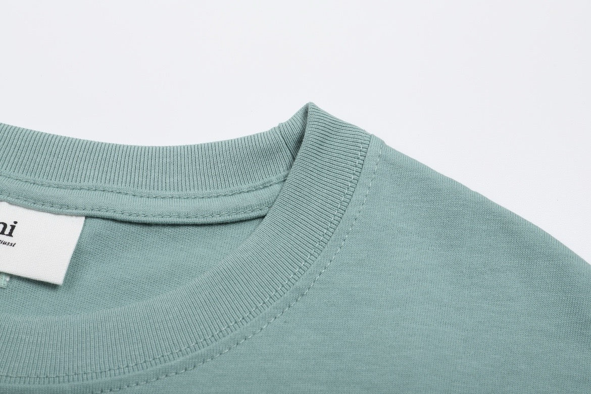 T-shirt pastels à petit logo ami de cœur vert foncé