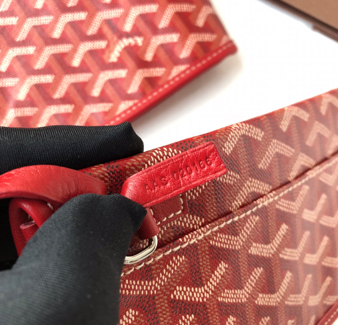 Saint Louis red invoice bag