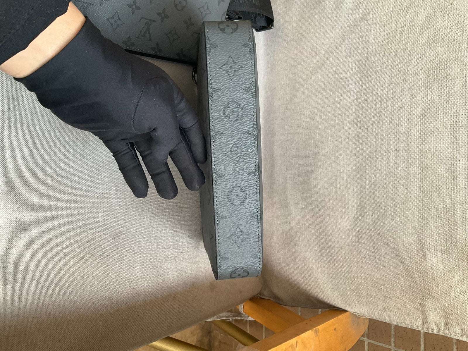 Sac Trio Messenger Grey blue 10/10 facture