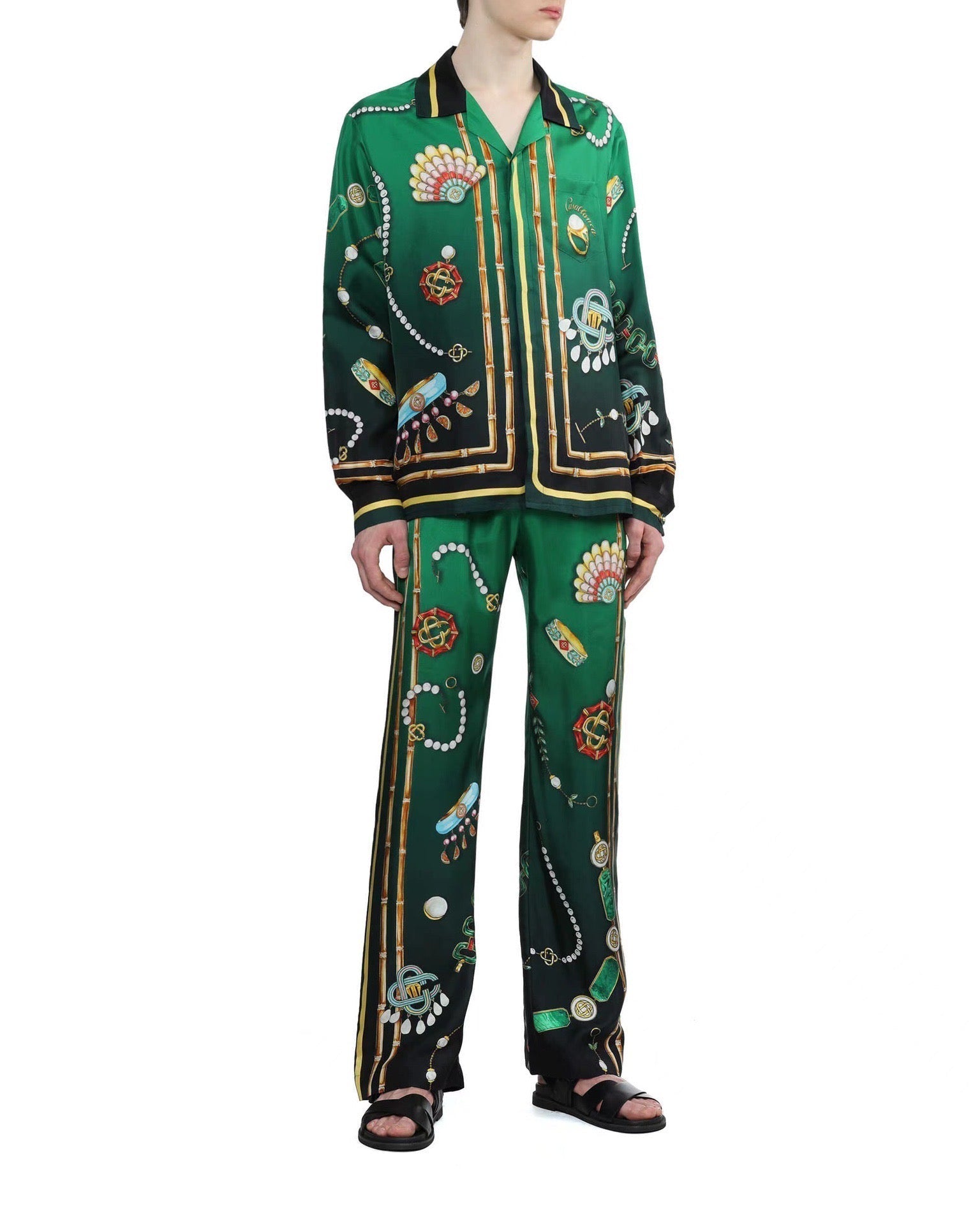 Casa printed twill shirt