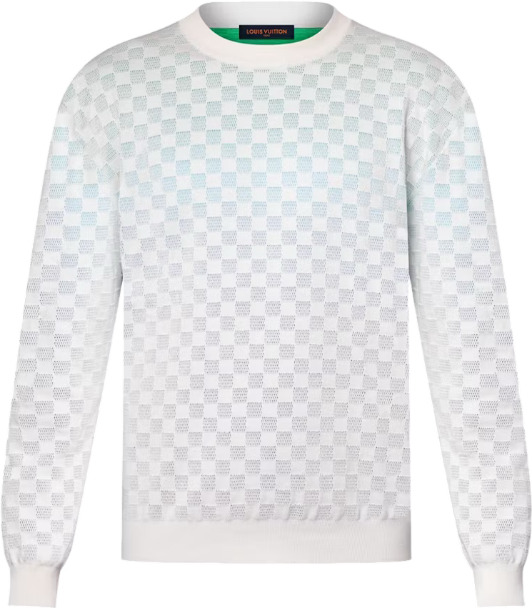 Sweat lv Damier Gradient Jacquard Pullover Multicolor