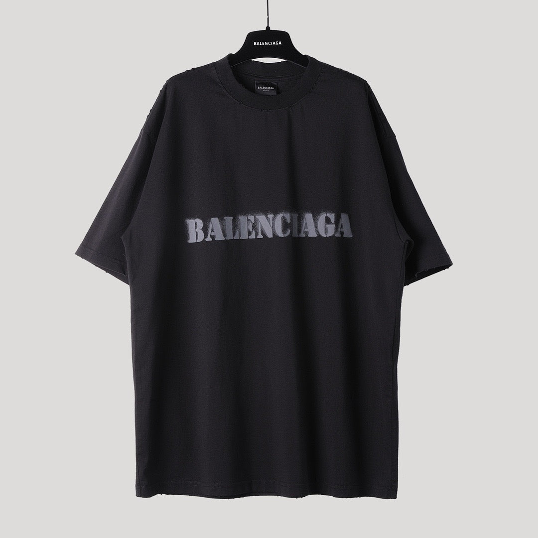 T-SHIRT STENCIL TYPE FIT MEDIUM EN NOIR