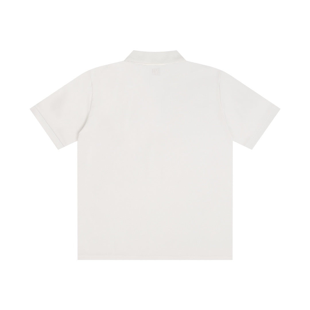 Polo blanc à petit logo ami de cœur blanc