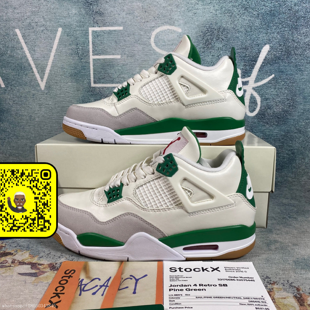 Jordan 4 Retro SB Pine Black STOCK X ✔️ AUTHENTITIFACATION 1:1
