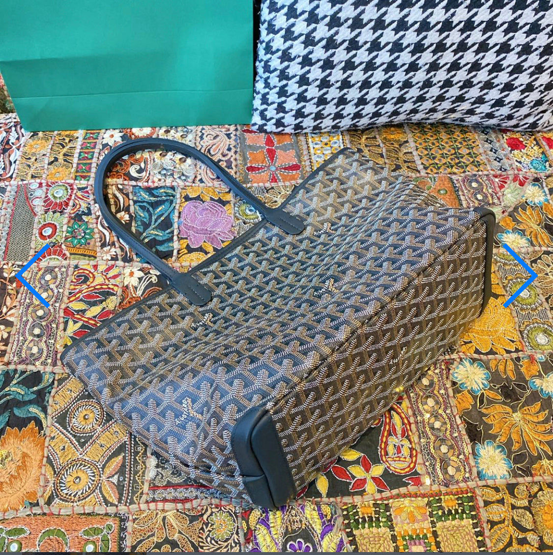 Artois Blue navy PM invoice bag