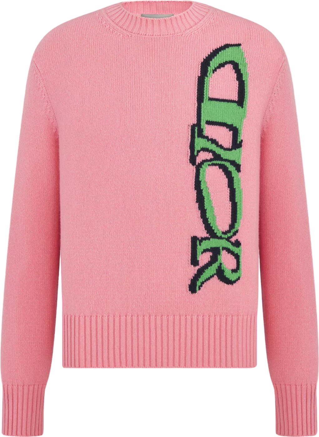 Pull CD AND LEWIS HAMILTON Intarsia de laine vierge et cachemire rose