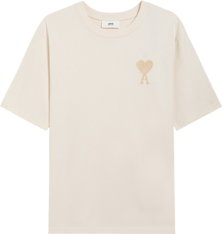 T-shirt beige à petit logo ami de cœur beige