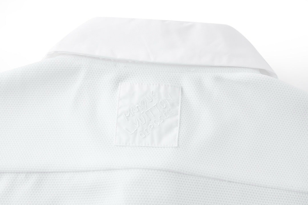 Poloshirt mit besticktem LV-Patch