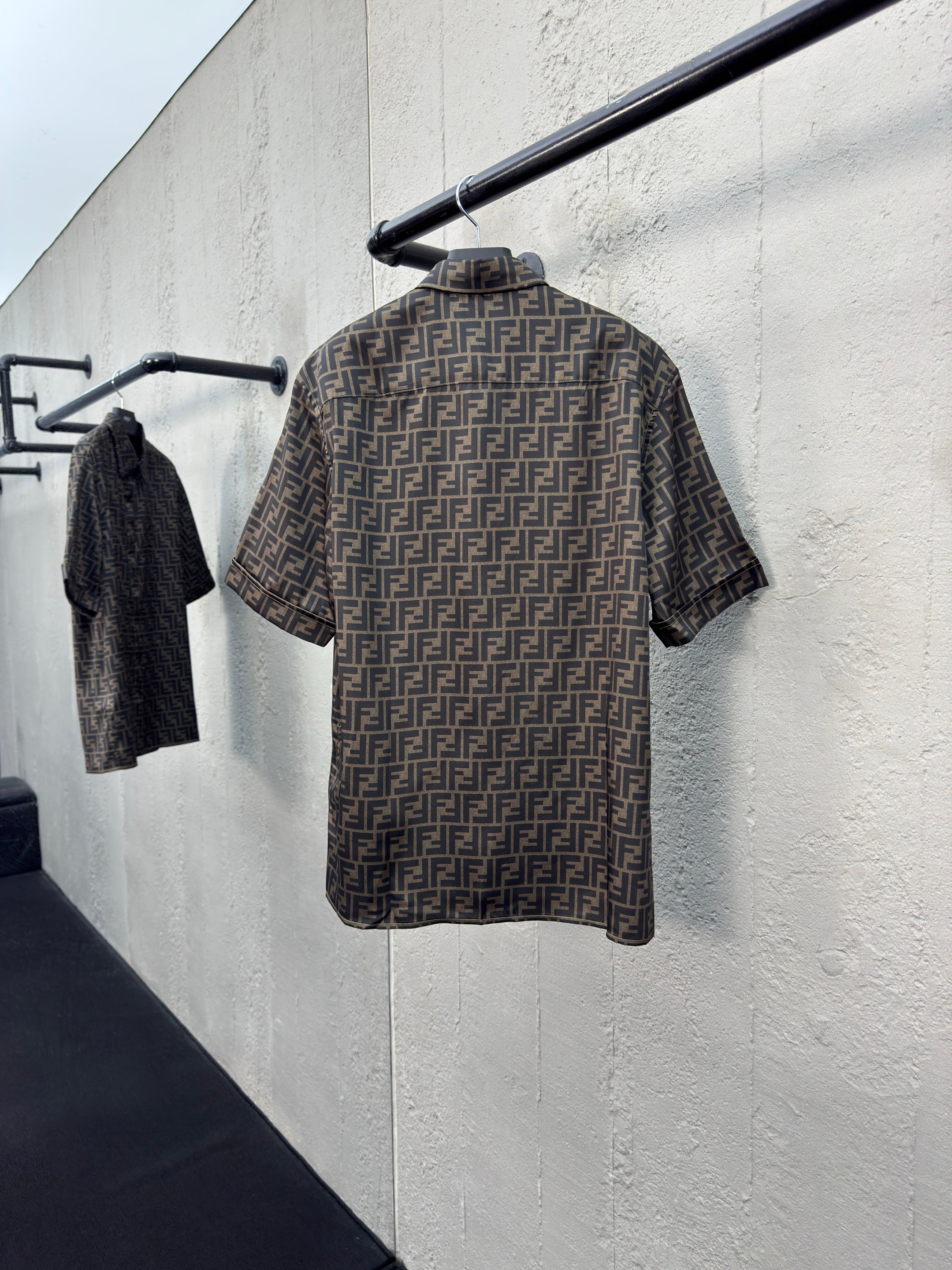 Chemise soie marron FF