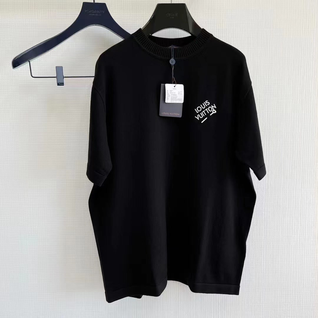 Tee-shirt manches courtes à signature brodée