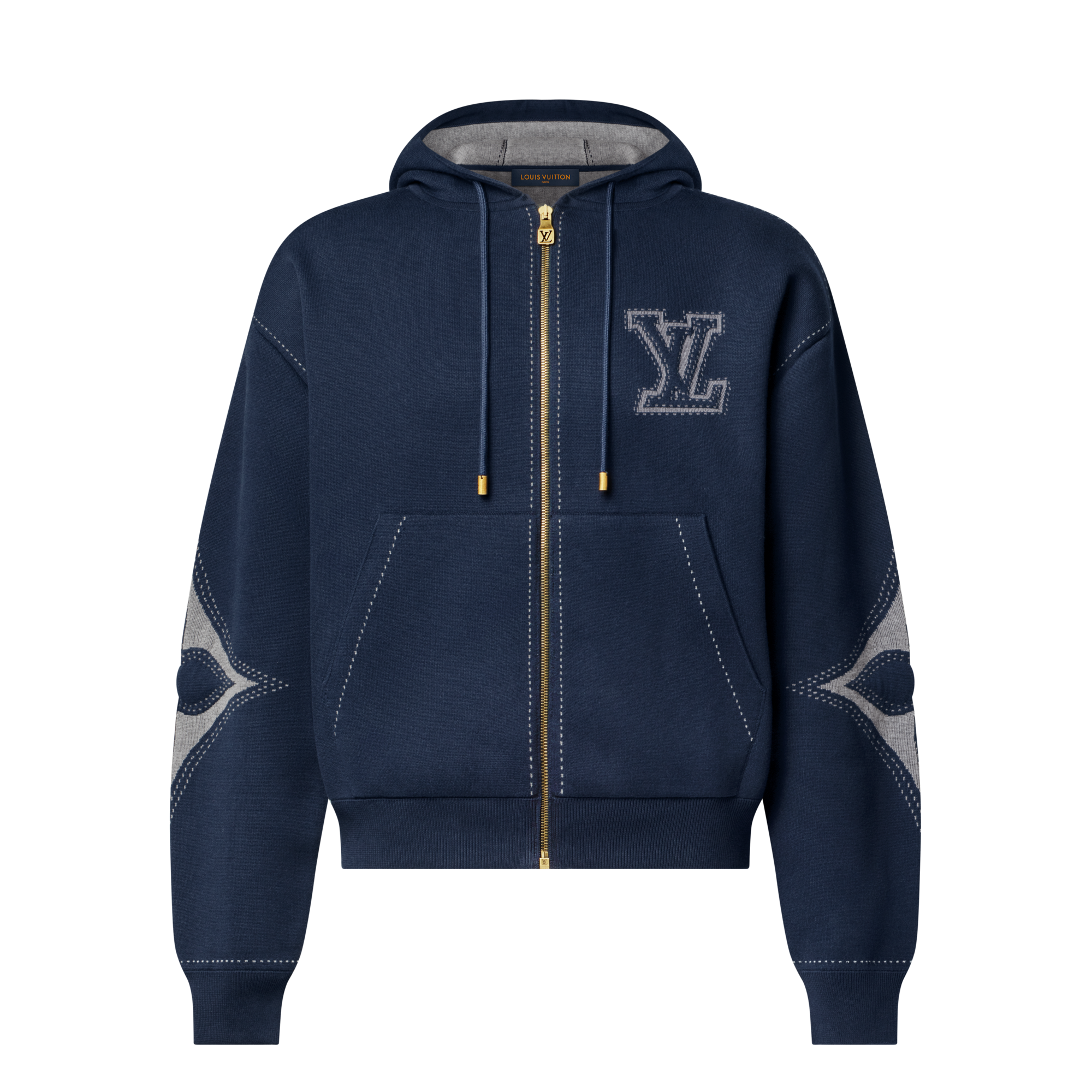 Sweat capuche motif Zippee Intarsia Lv 10/10 📦⚡️🚚 bleu nuit