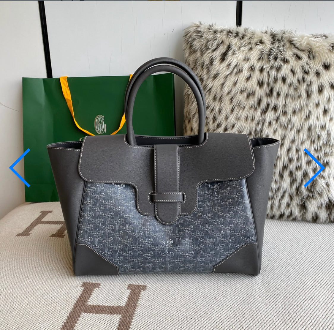 Saigon grey invoice tote bag