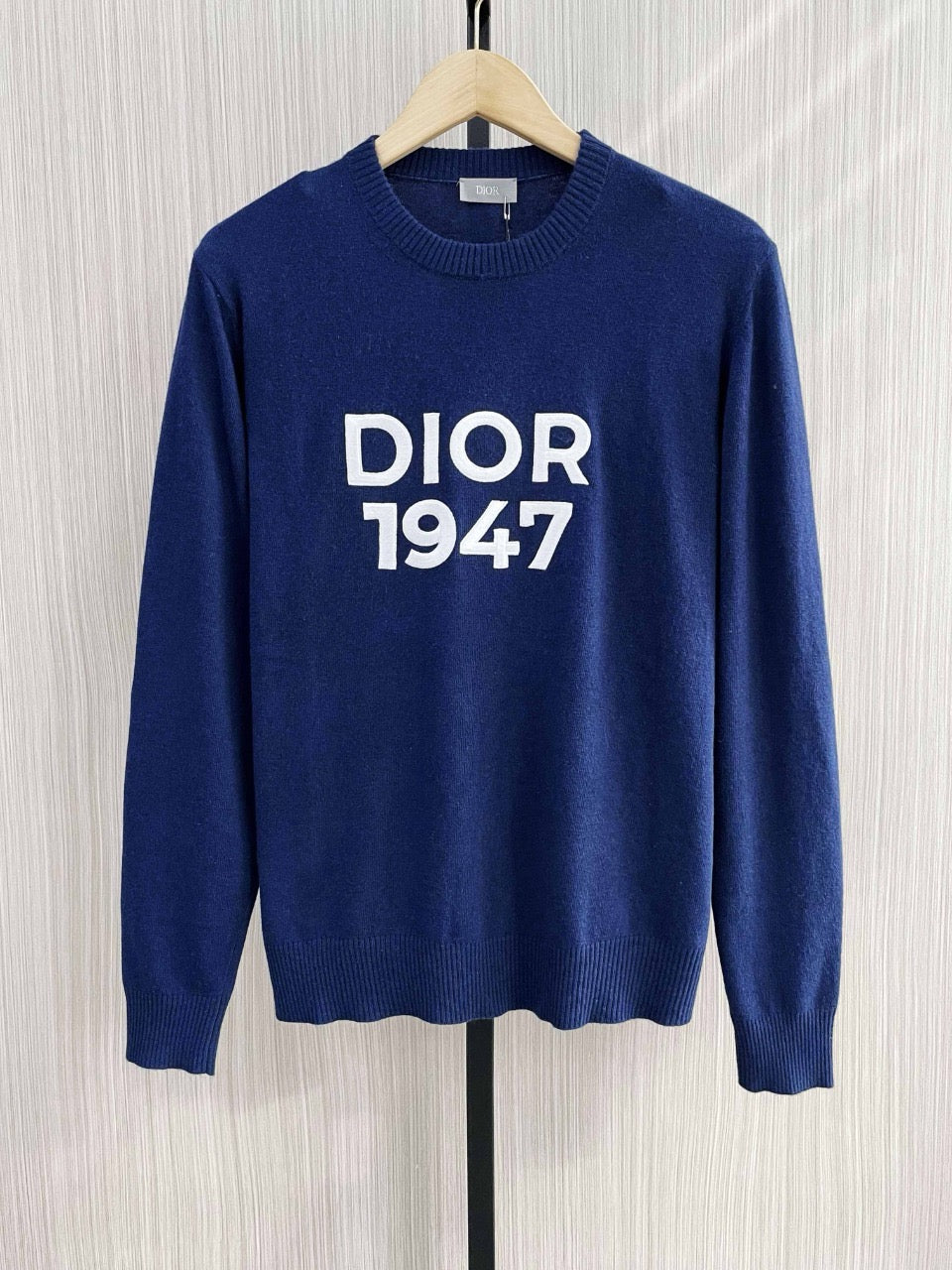 Pull à col rond CD Icon Jersey de cachemire bleu marine