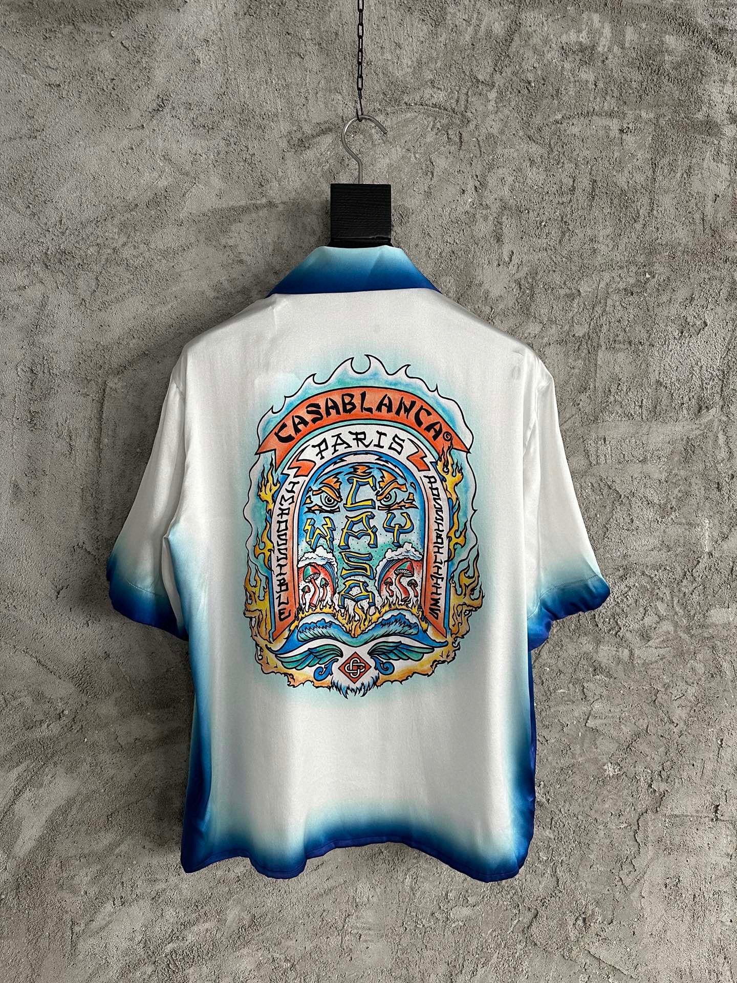 Men's Blue Casa Way Skate Vacation Shirt