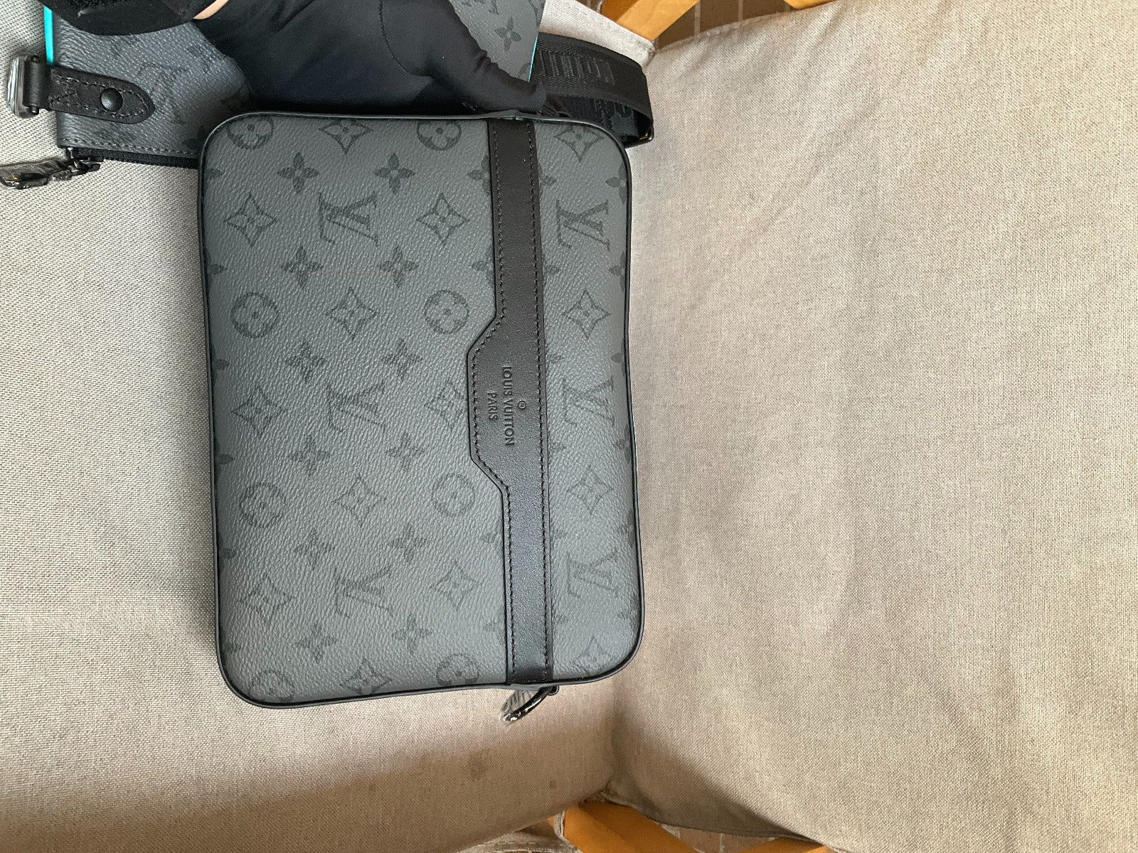 Sac Trio Messenger Grey blue 10/10 facture