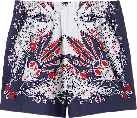 SHORTS GG BANDANA PRINT COTTON SHIRT