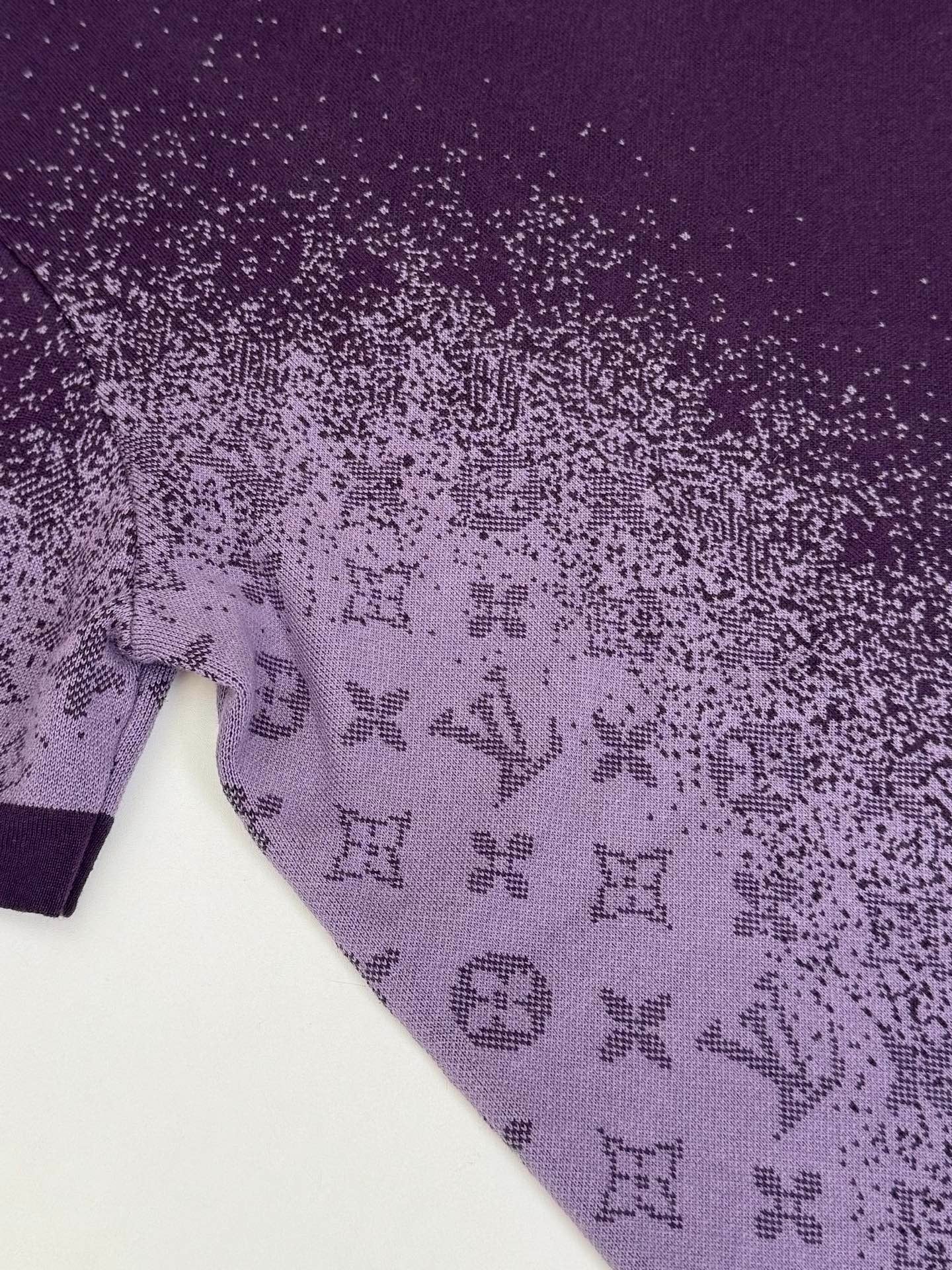T-shirt Purple lv maille jacquard Monogram